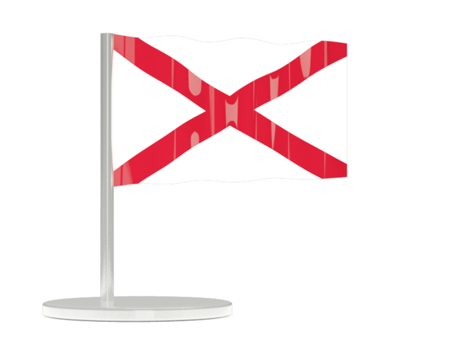 Флажок-булавка. Загрузить иконку флага штата Алабама