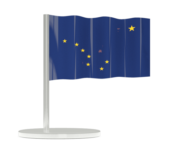 Flag pin. Download flag icon of Alaska