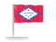 Flag of state of Arkansas. Flag pin. Download icon