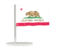 Flag of state of California. Flag pin. Download icon