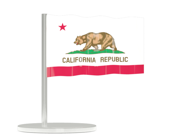 Флажок-булавка. Загрузить иконку флага штата Калифорния