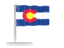 Flag of state of Colorado. Flag pin. Download icon