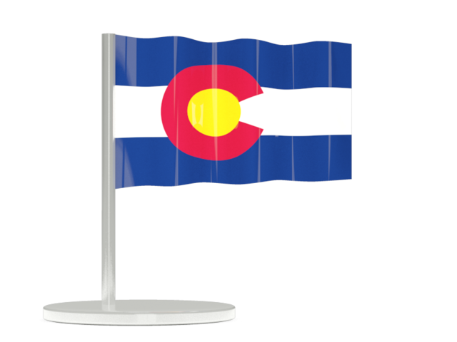 Flag pin. Download flag icon of Colorado