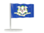 Flag of state of Connecticut. Flag pin. Download icon