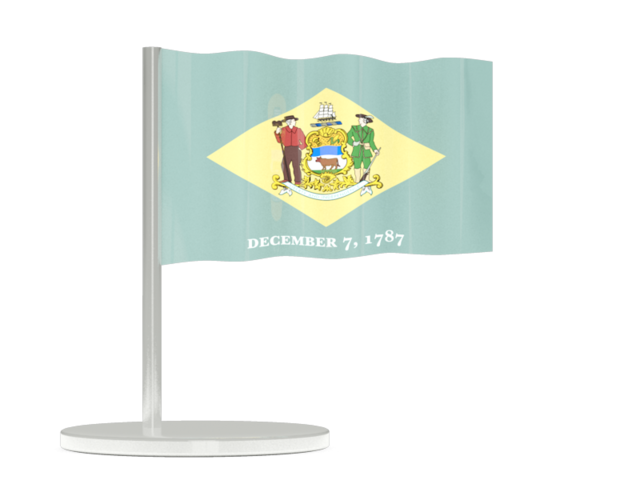 Flag pin. Download flag icon of Delaware
