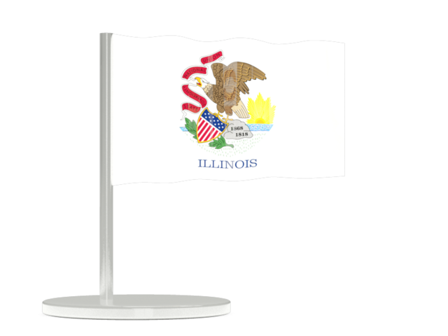 Flag pin. Download flag icon of Illinois