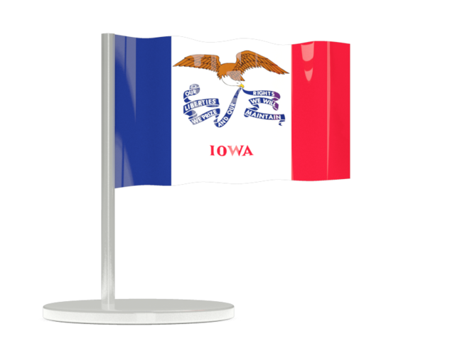 Flag pin. Download flag icon of Iowa