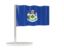 Flag of state of Maine. Flag pin. Download icon
