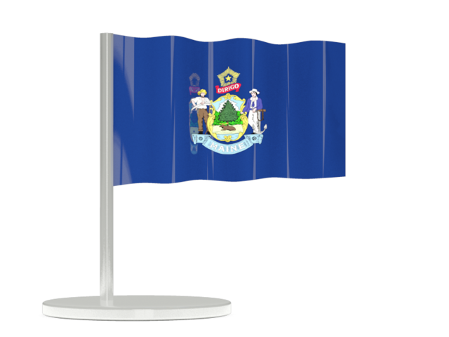 Flag pin. Download flag icon of Maine