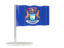 Flag of state of Michigan. Flag pin. Download icon