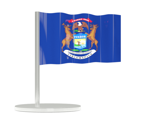 Flag pin. Download flag icon of Michigan