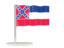 Flag of state of Mississippi. Flag pin. Download icon