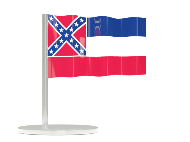 Flag pin. Download flag icon of Mississippi