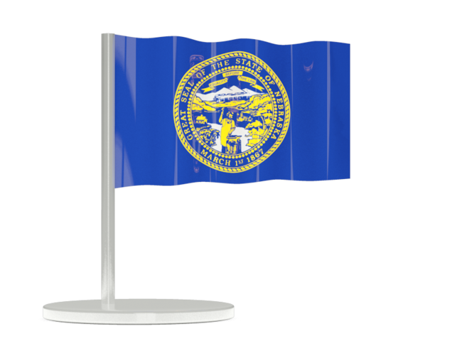 Flag pin. Download flag icon of Nebraska
