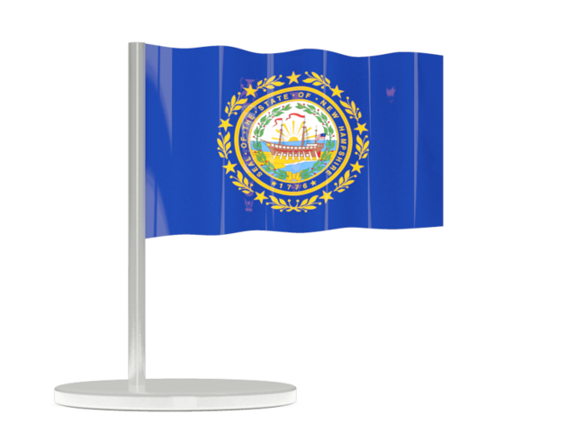 Флажок-булавка. Загрузить иконку флага штата Нью-Гэмпшир
