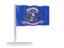 Flag of state of North Dakota. Flag pin. Download icon