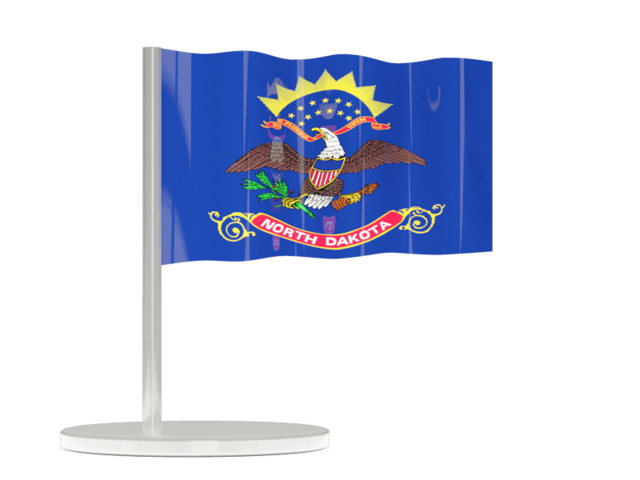 Флажок-булавка. Загрузить иконку флага штата Северная Дакота