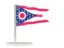 Flag of state of Ohio. Flag pin. Download icon