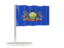 Flag of state of Pennsylvania. Flag pin. Download icon