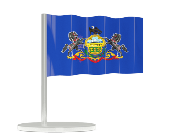 Flag pin. Download flag icon of Pennsylvania