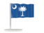 Flag of state of South Carolina. Flag pin. Download icon