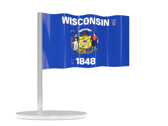 Flag pin. Download flag icon of Wisconsin
