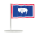 Flag of state of Wyoming. Flag pin. Download icon
