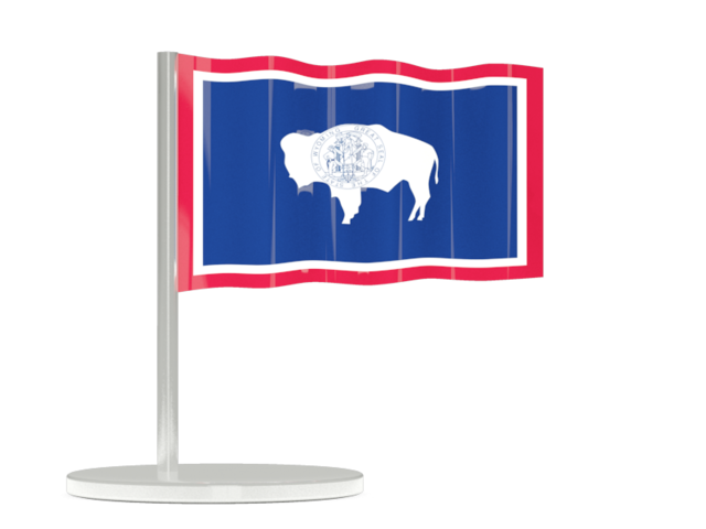 Flag pin. Download flag icon of Wyoming