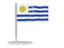 Uruguay. Flag pin. Download icon.