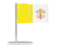 Vatican City. Flag pin. Download icon.