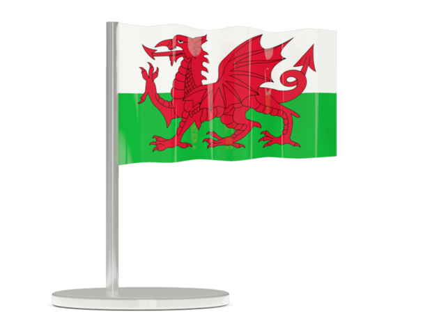 Flag pin. Download flag icon of Wales at PNG format