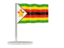 Zimbabwe. Flag pin. Download icon.