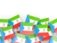 Equatorial Guinea. Flag pin backround. Download icon.