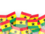 Ghana. Flag pin backround. Download icon.