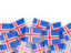 Iceland. Flag pin backround. Download icon.