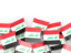 Iraq. Flag pin backround. Download icon.
