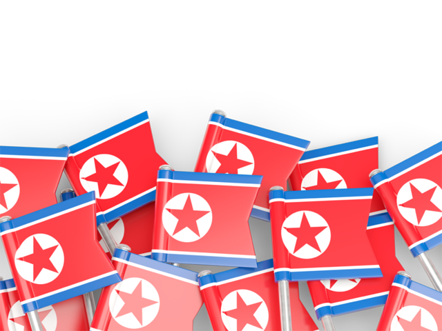 Северная Корея, фон из флагов. Скачать иллюстрацию