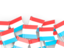 Luxembourg. Flag pin backround. Download icon.