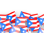 Puerto Rico. Flag pin backround. Download icon.