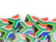 South Africa. Flag pin backround. Download icon.