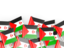 Western Sahara. Flag pin backround. Download icon.