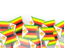 Zimbabwe. Flag pin backround. Download icon.