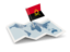 Angola. Flag pin with map. Download icon.