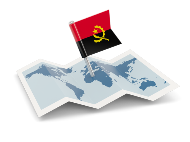 Флажок с картой. Скачать флаг. Ангола