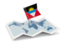 Antigua and Barbuda. Flag pin with map. Download icon.