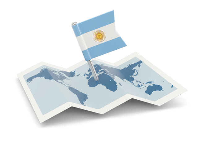 Флажок с картой. Скачать флаг. Аргентина