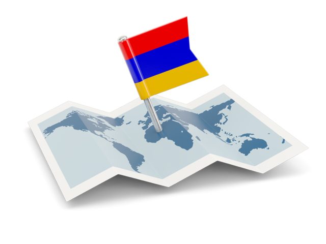 Флажок с картой. Скачать флаг. Армения