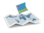 Aruba. Flag pin with map. Download icon.