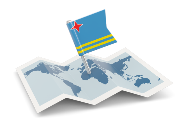 Flag pin with map. Download flag icon of Aruba at PNG format