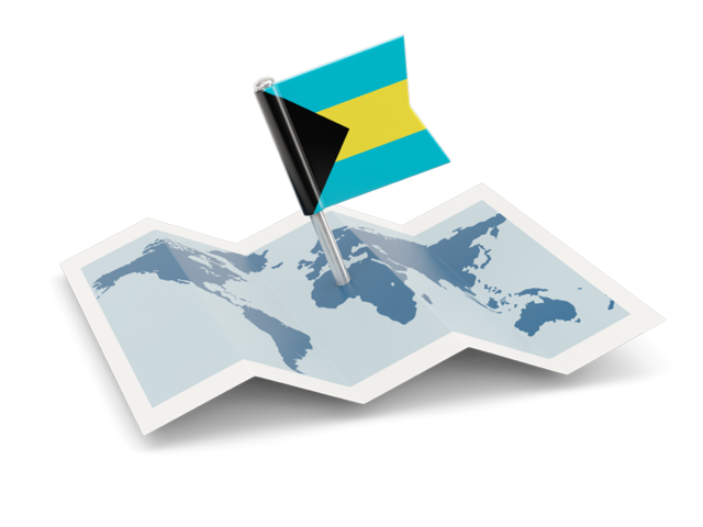 Flag pin with map. Download flag icon of Bahamas at PNG format